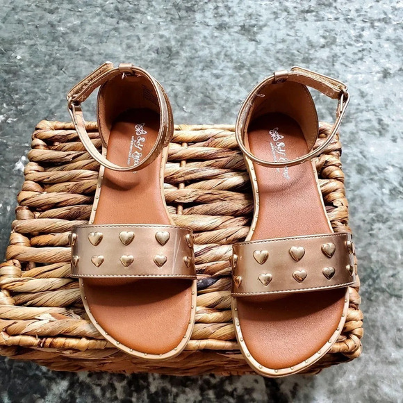 Self Esteem Gold Heart Girl's Sandal - Picture 1 of 6